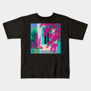 Bougainvillea on the beach Kids T-Shirt